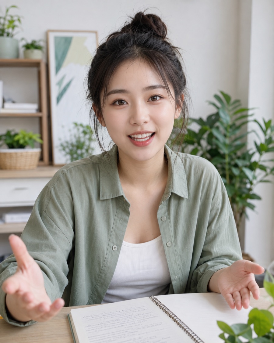 社群运营者在生活化工作区拍摄私域引流视频